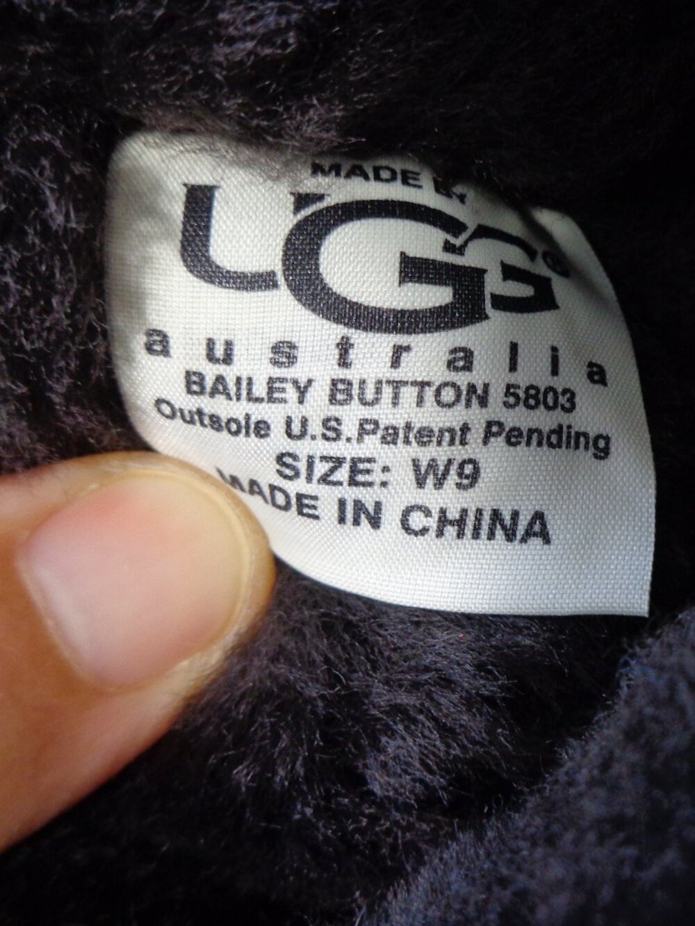 UGG Genuine Leather Chocolate Sheepskin Fold Over Top Bailey Button Boots Sz 9 - Picture 5 of 8
